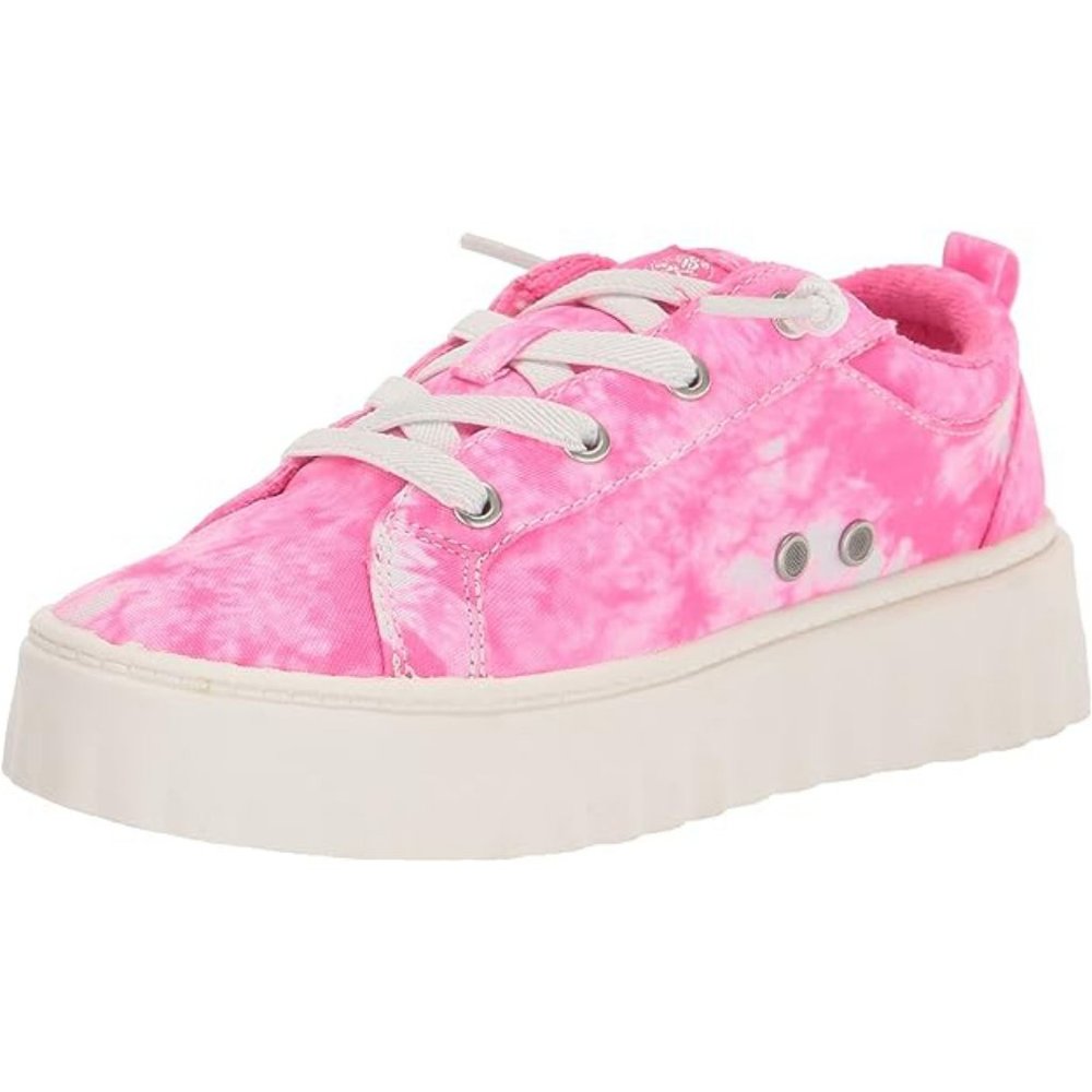 Roxy Sheilahh Women's Sneaker Pink Canvas Tie Dye Platform Sole Size 7